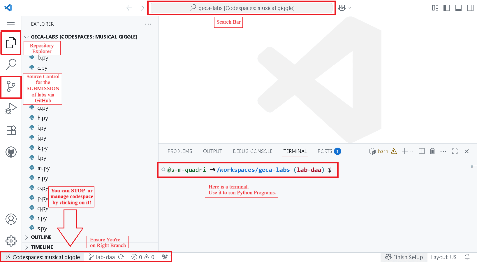 Screenshot of VS Code Interface